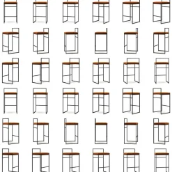 Department Barstolar & Barpallar-Barstol Med Ryggstöd 80 cm, Svart / Beige Sammet