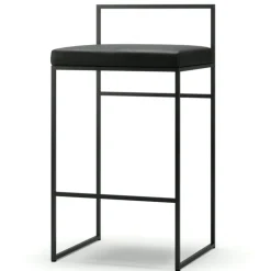 Department Barstolar & Barpallar-Barstol Med Ryggstöd 80 cm, Svart / Beige Sammet