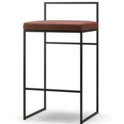 Department Barstolar & Barpallar-Barstol Med Ryggstöd 80 cm, Svart / Beige Sammet