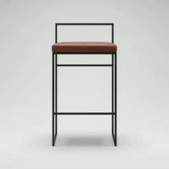 Department Barstolar & Barpallar-Barstol Med Ryggstöd 80 cm, Svart / Beige Sammet