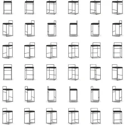 Department Barstolar & Barpallar-Barstol Med Ryggstöd 80 cm, Svart / Beige Sammet