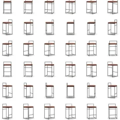 Department Barstolar & Barpallar-Barstol Med Ryggstöd 80 cm, Svart / Beige Sammet