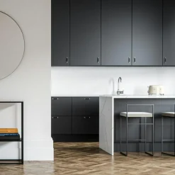 Department Barstolar & Barpallar-Barstol Med Ryggstöd 80 cm, Svart / Beige Sammet