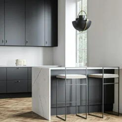 Department Barstolar & Barpallar-Barstol Med Ryggstöd 90 cm, Svart / Svart Sammet