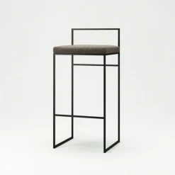 Department Barstolar & Barpallar-Barstol Med Ryggstöd 90 cm, Svart / Svart Sammet