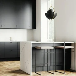 Department Barstolar & Barpallar-Barstol Med Ryggstöd 90 cm, Svart / Svart Sammet