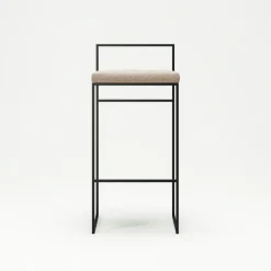 Department Barstolar & Barpallar-Barstol Med Ryggstöd 90 cm, Svart / Svart Sammet