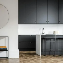 Department Barstolar & Barpallar-Barstol Med Ryggstöd 90 cm, Svart / Svart Sammet