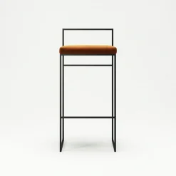 Department Barstolar & Barpallar-Barstol Med Ryggstöd 90 cm, Svart / Svart Sammet