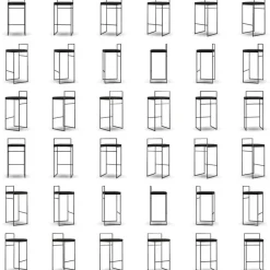 Department Barstolar & Barpallar-Barstol Med Ryggstöd 90 cm, Svart / Svart Sammet