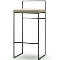 Department Barstolar & Barpallar-Barstol Med Ryggstöd 90 cm, Svart / Svart Sammet