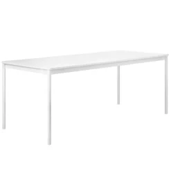 Base Bord 90x250 cm, Laminat Vit