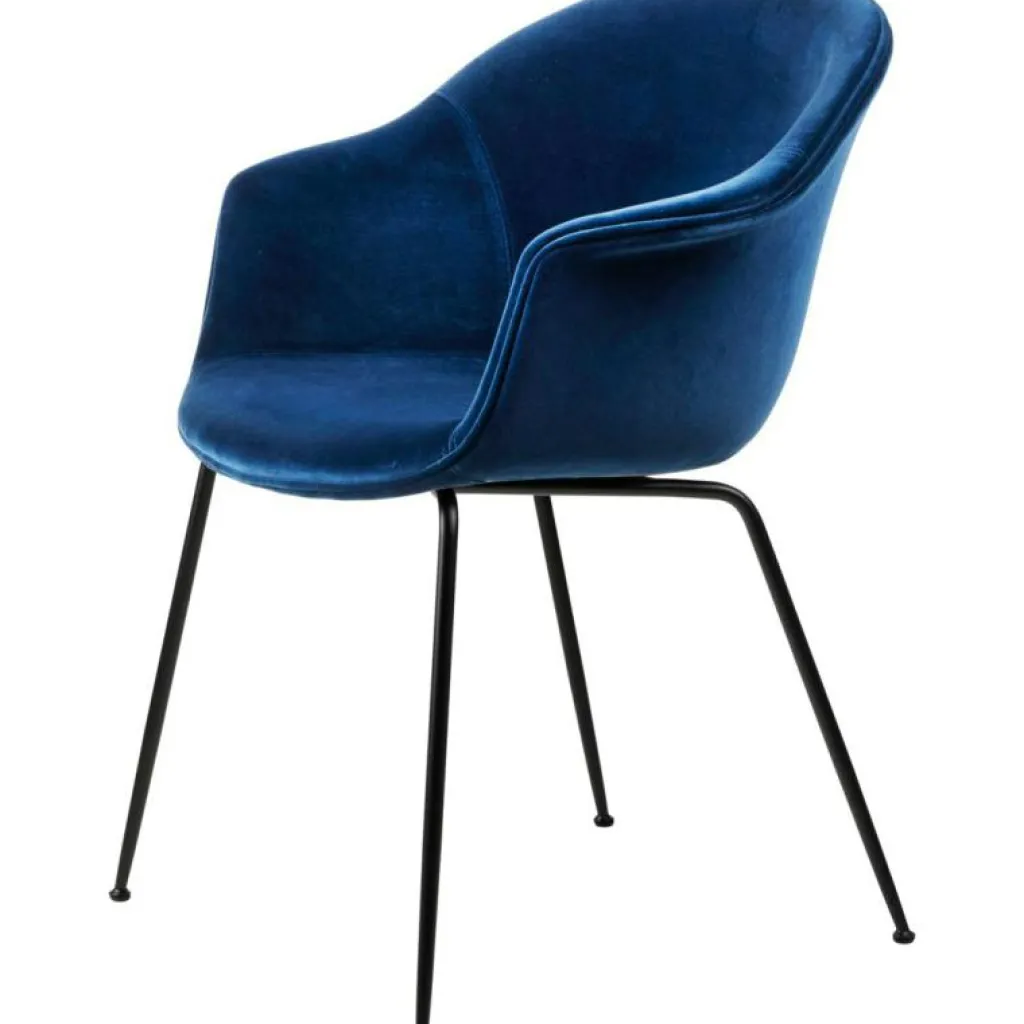 GUBI Stolar-Bat Matstol Klädd / Konisk Bas, Around Bouclé 032