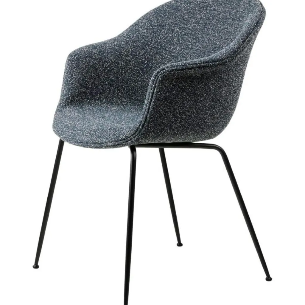 GUBI Stolar-Bat Matstol Klädd / Konisk Bas, Around Bouclé 032