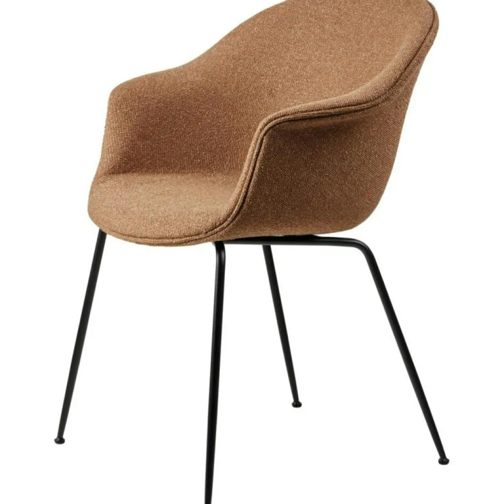 GUBI Stolar-Bat Matstol Klädd / Konisk Bas, Around Bouclé 032