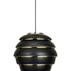 Artek Pendellampor-Beehive A331 Pendel, Svart/Mässing