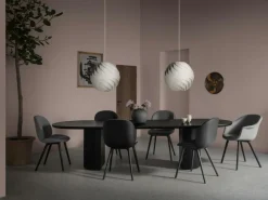 GUBI Stolar-Beetle Stol Klädd Framsida / Plastbas, Plain 0023