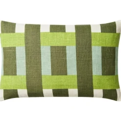 Chhatwal & Jonsson Prydnadskuddar & Fodral-Benaras Kuddfodral 50x50 cm, Apricot Orange / Khaki