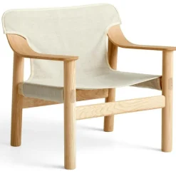 Bernard Lounge Stol, Vattenbaserad Lackad Ek/Natur Läder