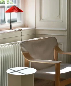 Bernard Lounge Stol, Vattenbaserad Lackad Ek/Natur Läder