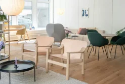 Bernard Lounge Stol, Vattenbaserad Lackad Ek/Natur Läder