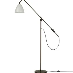 GUBI Läslampor|Golvlampor-Bestlite BL4 M Golvlampa, Black Brass/Classic White
