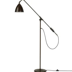 GUBI Läslampor|Golvlampor-Bestlite BL4 M Golvlampa, Black Brass/Classic White