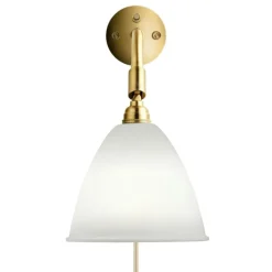 Bestlite BL7 Vägglampa, Mässing / Benporslin