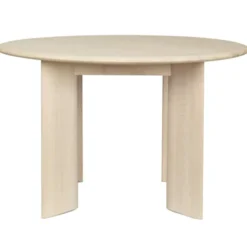 Ferm Living Matbord Och Barbord-Bevel Bord Ø117 cm, Vitoljad Ek