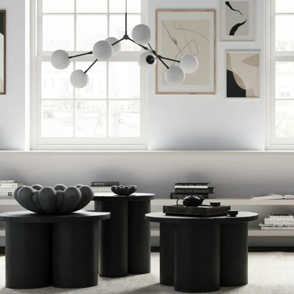 Big Foot Bord Hög 45x45 cm, Kaffe