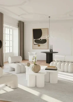 Big Foot Bord Hög 45x45 cm, Kaffe