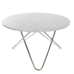 OX Denmarq Matbord Och Barbord-Big O Matbord, Stålunderrede/Svart marmor