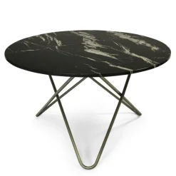 OX Denmarq Matbord Och Barbord-Big O Matbord, Stålunderrede/Svart marmor