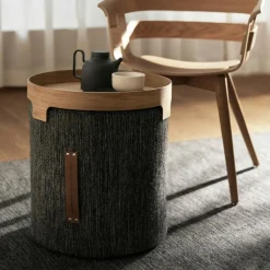 Design House Stockholm Pallar-Björk Pall Hög, Mörkgrå