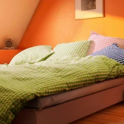 Juna Örngott-Bæk & Bølge Örngott 60x63 cm, Grön/Blekrosa