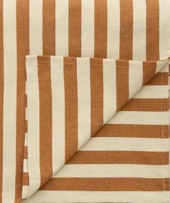 Decotique Dukar & Löpare-Block Stripe Duk 140x240 cm, Brun