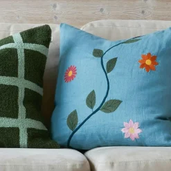 Chhatwal & Jonsson Prydnadskuddar & Fodral-Bloom Kuddfodral 50x50 cm, Himmelsblå