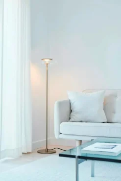 Nuura Golvlampor-Blossi Golvlampa, Nordic Gold / Klar