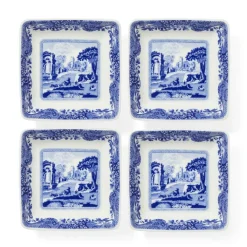 Spode Uppläggningsfat-Blue Italian Fat 8x8 cm, 4-pack
