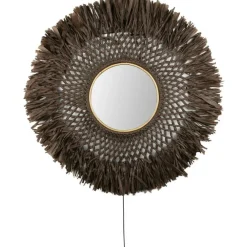 Boho Vägglampa, Brun