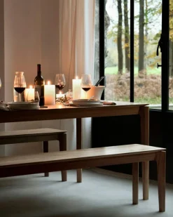 Ethnicraft Bänkar-Bok Bänk Teak, 35x186 cm