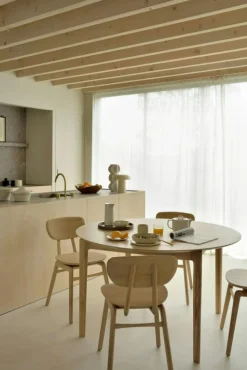 Bok Matbord Rund Utdragbar Ø129 cm, Ek