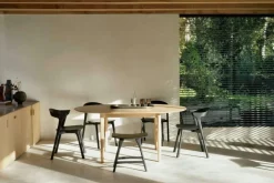 Bok Matbord Rund Utdragbar Ø129 cm, Ek