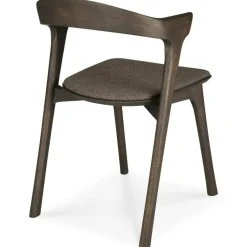 Ethnicraft Stolar-Bok Stol, Mörkbetsad Ek / Brun Skinn