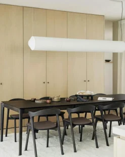 Ethnicraft Stolar-Bok Stol, Mörkbetsad Ek / Brun Skinn