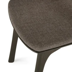 Ethnicraft Stolar-Bok Stol, Mörkbetsad Ek / Brun Skinn