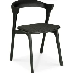 Ethnicraft Stolar-Bok Stol, Mörkbetsad Ek / Brun Skinn