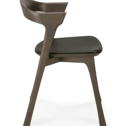 Ethnicraft Stolar-Bok Stol, Mörkbetsad Ek / Brun Skinn