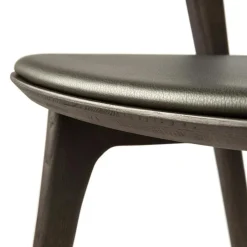 Ethnicraft Stolar-Bok Stol, Mörkbetsad Ek / Brun Skinn