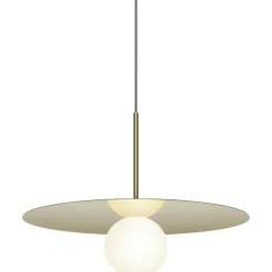 Pablo Designs Pendellampor-Bola Disc Pendel 45,7 cm, Mässing